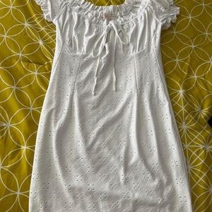 White body on dress.